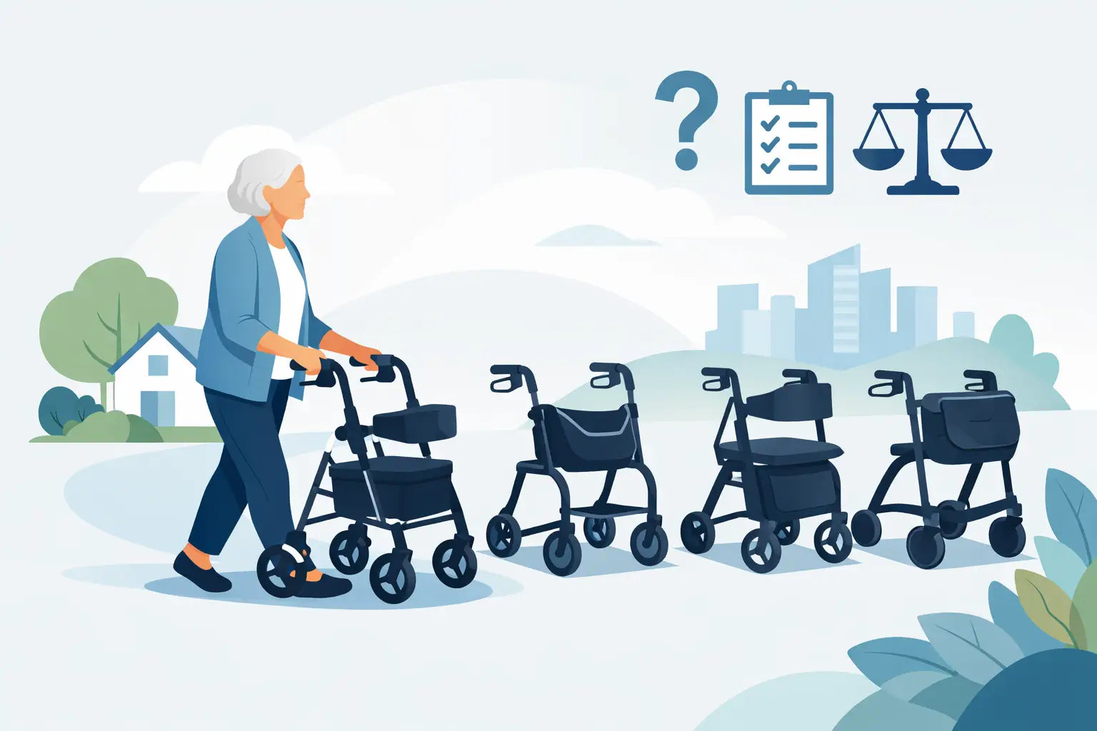 Let rollator til ældre - sådan vælger du