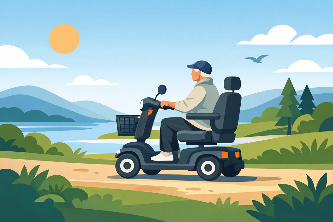 Mobilitetsscooter til udendørs brug