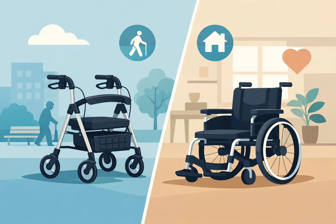 Rollator vs. kørestol: Sammenligning til hverdagen
