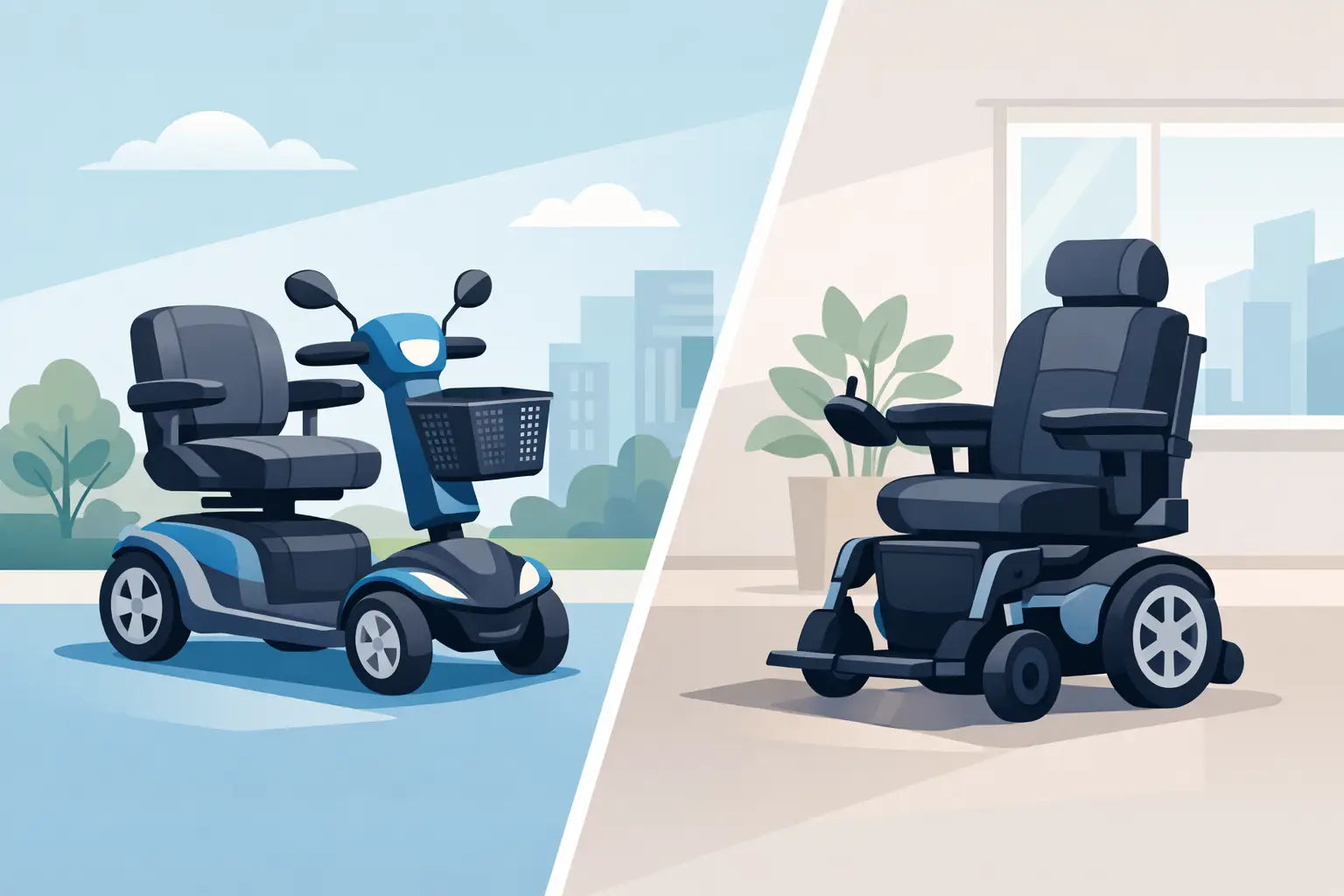 Mobility scooter versus power wheelchair